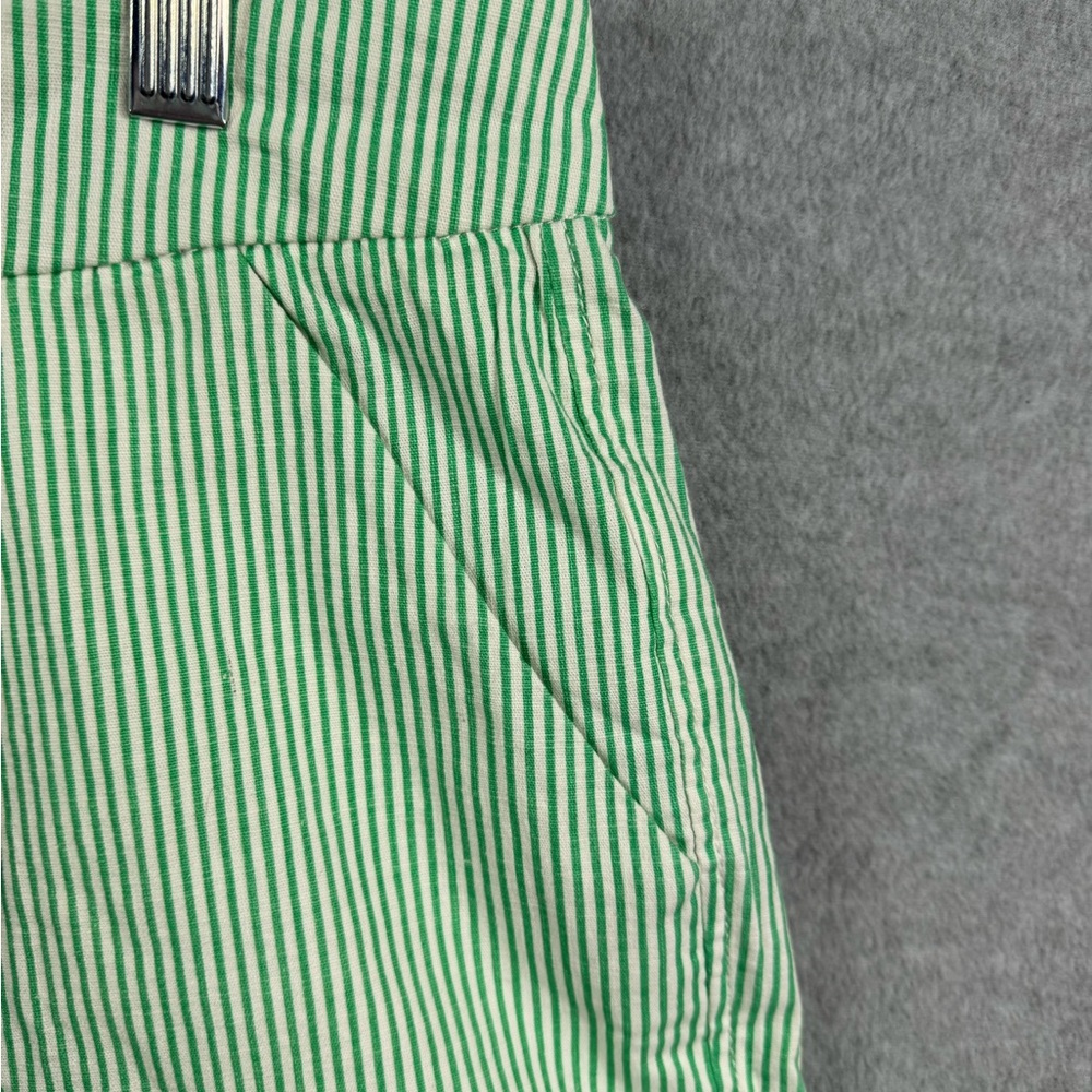 NWT Dear John Finnegan Printed Cuffed Shorts‎ Striped Green and White Size 33 - Picture 2 of 12